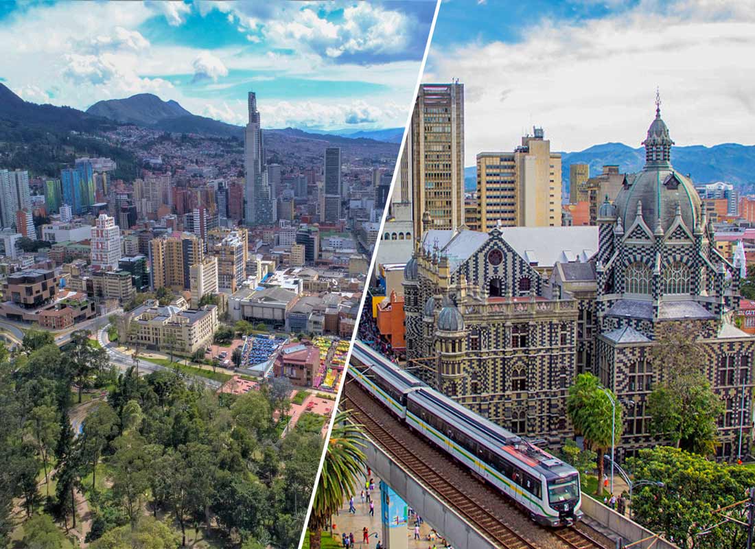 Bogotá y Medellin